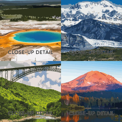 National Park Vintage Poster Set – Retro Travel Prints