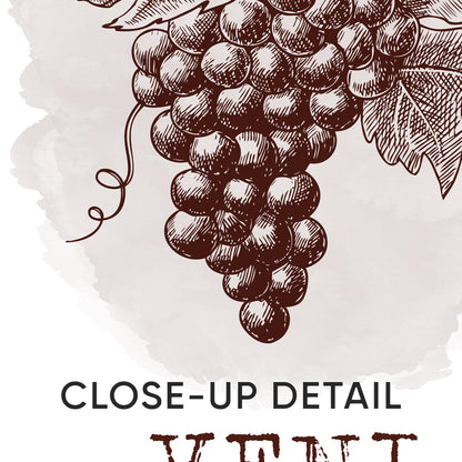 Veni Vidi Vino Wine Prints Set, Home Bar Art D124