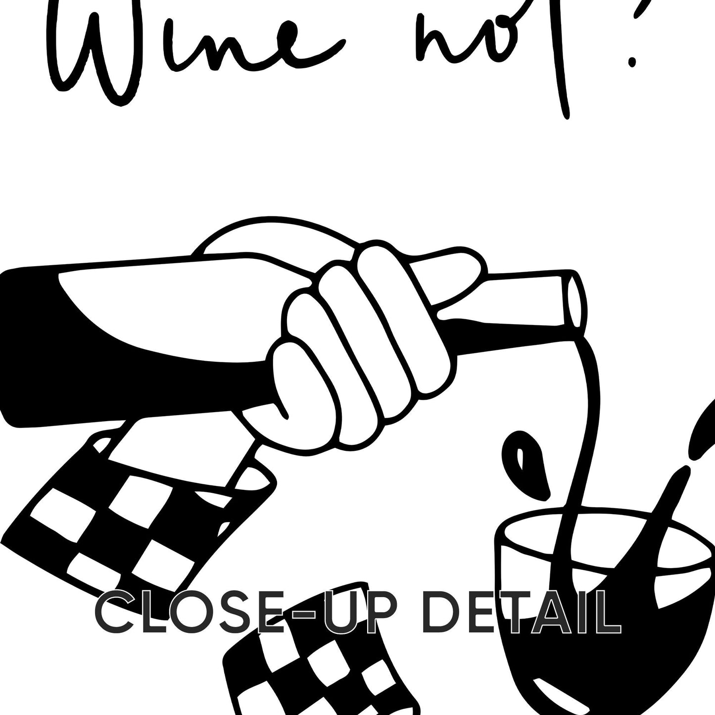 Wine Not Print Set, Trendy Bar Art, Modern Kitchen Decor D125