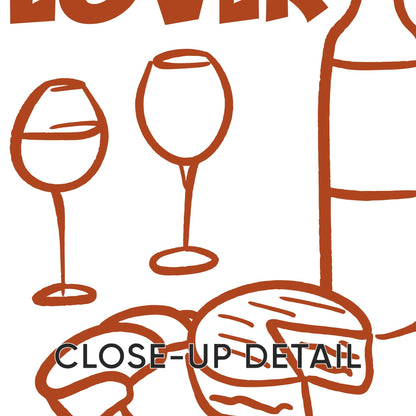 Wine Lover Line Art Print Set, Minimalist Kitchen Bar Decor D128