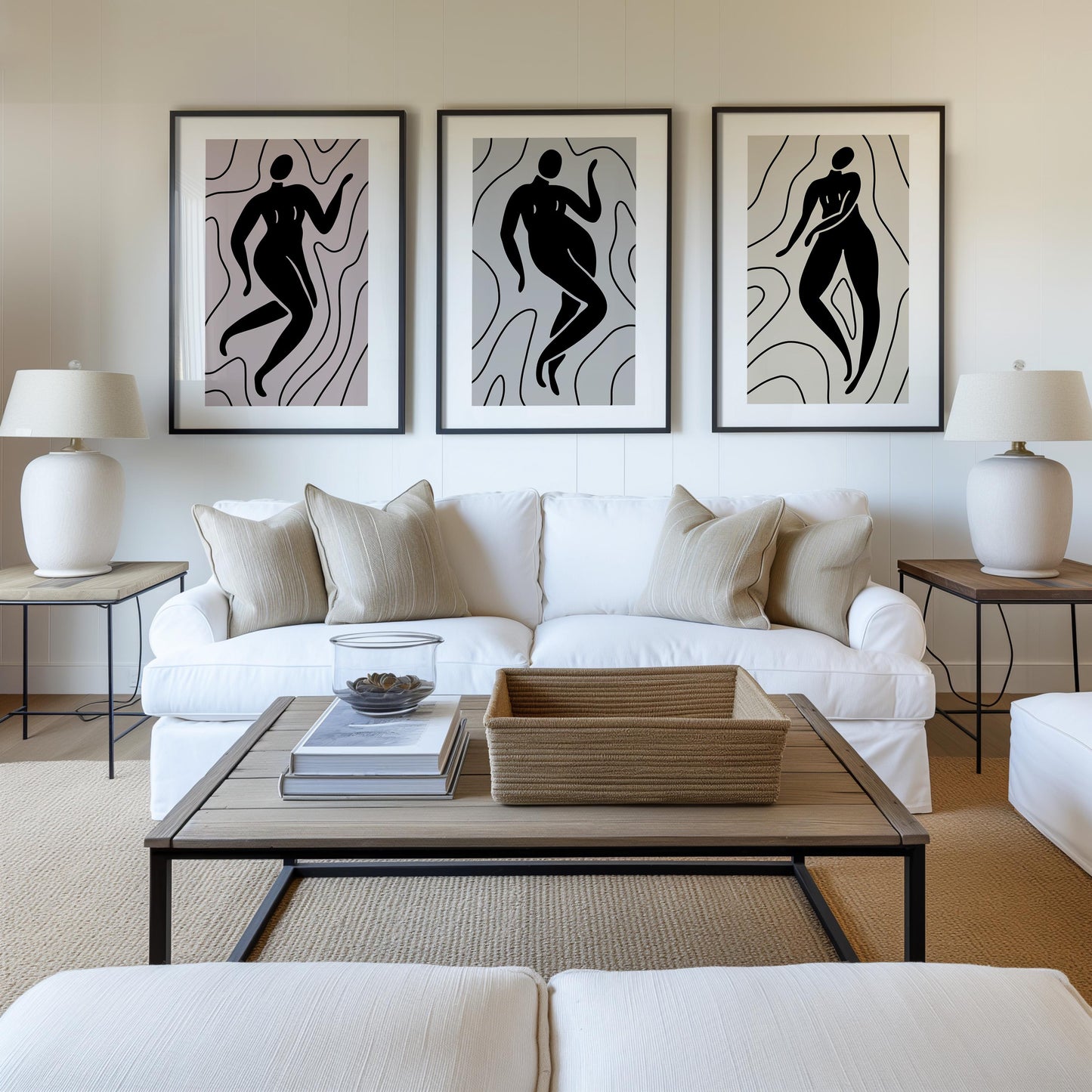 Gallery Wall Art Set – Minimalist Nude Silhouette Prints in Neutral Tones, Scandinavian Decor for Bedroom or Living Room B38