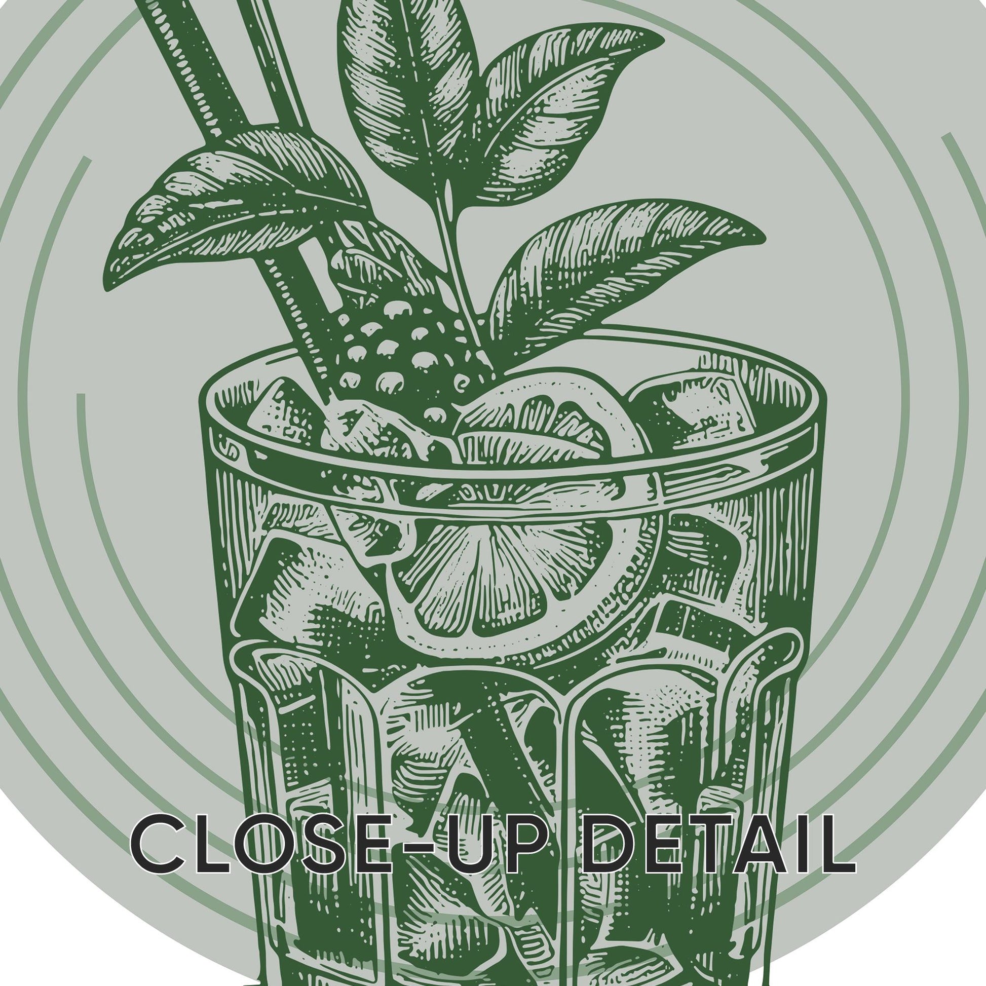 Vintage Cocktail Prints Set, Bar Wall Art, Mojito Gin Tonic D141