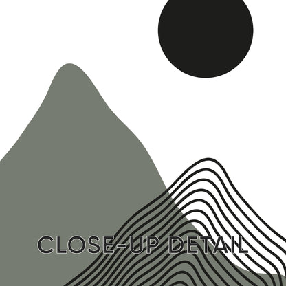 Minimalist Mountain Wall Art Set of 3 – Modern Black Line Art Landscape Prints – Abstract Scandinavian Nature Decor for Living Room B39