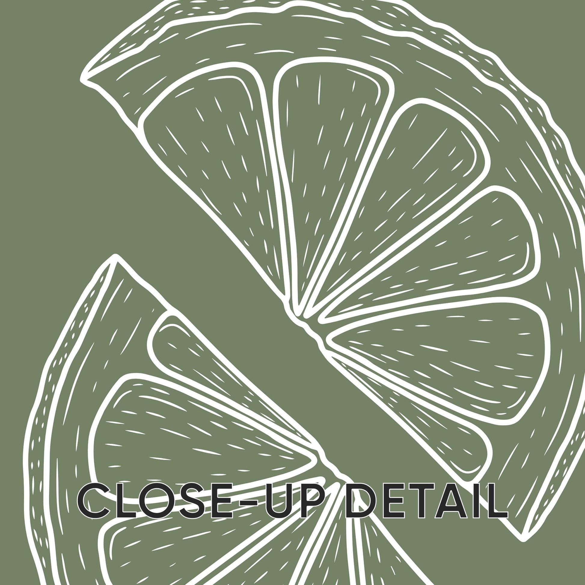 Green Kitchen Print Set, Cocktail Glass, Lime Slice, Bar Decor D147