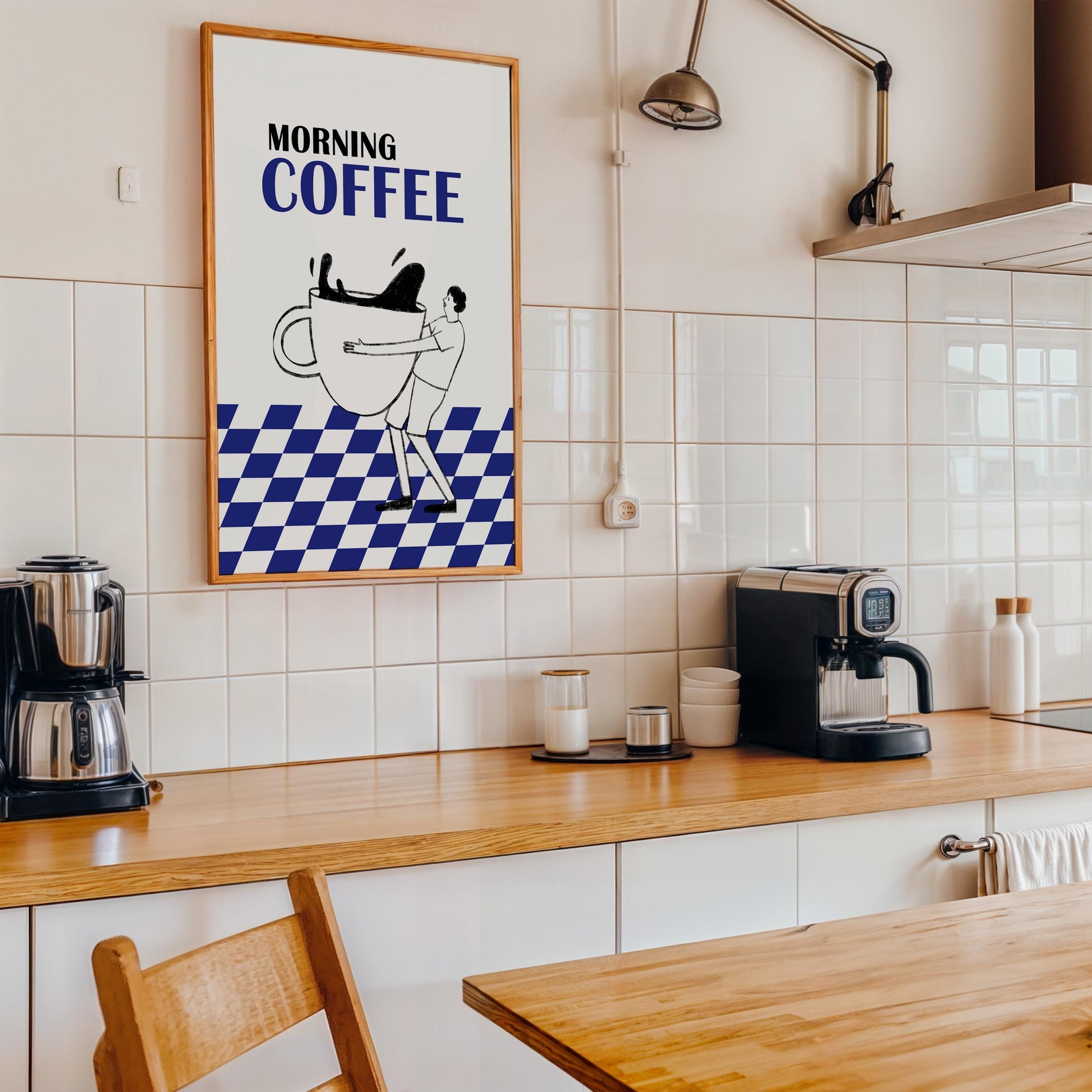 Funny Coffee Prints Set, Espresso Kitchen Wall Art, Minimalist Cafe Decor D120