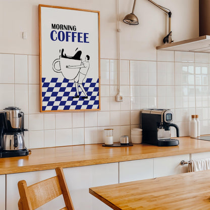 Funny Coffee Prints Set, Espresso Kitchen Wall Art, Minimalist Cafe Decor D120
