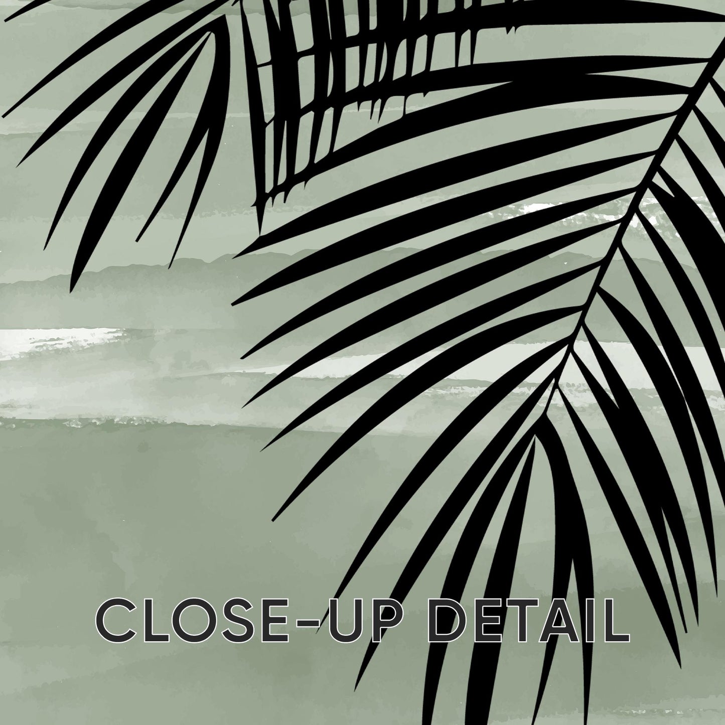 Sage Green Palm Leaf Wall Art Set of 3 Prints, Tropical Boho Posters for Coastal Living Room Decor, Minimalist Gallery Wall B47