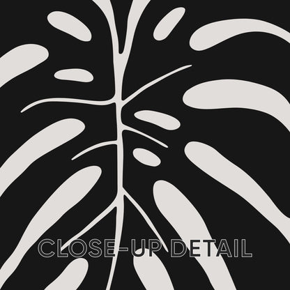 Abstract Botanical Wall Art - Black and Beige Leaf Print Set of 3 for Modern, Japandi, Minimalist, or Scandinavian Interior Decor B54