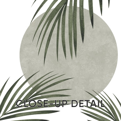 Green Botanical Wall Art Prints – Unframed Minimalist Palm Leaf Poster Set of 3 for Zen Decor, Living Room or Entryway B063