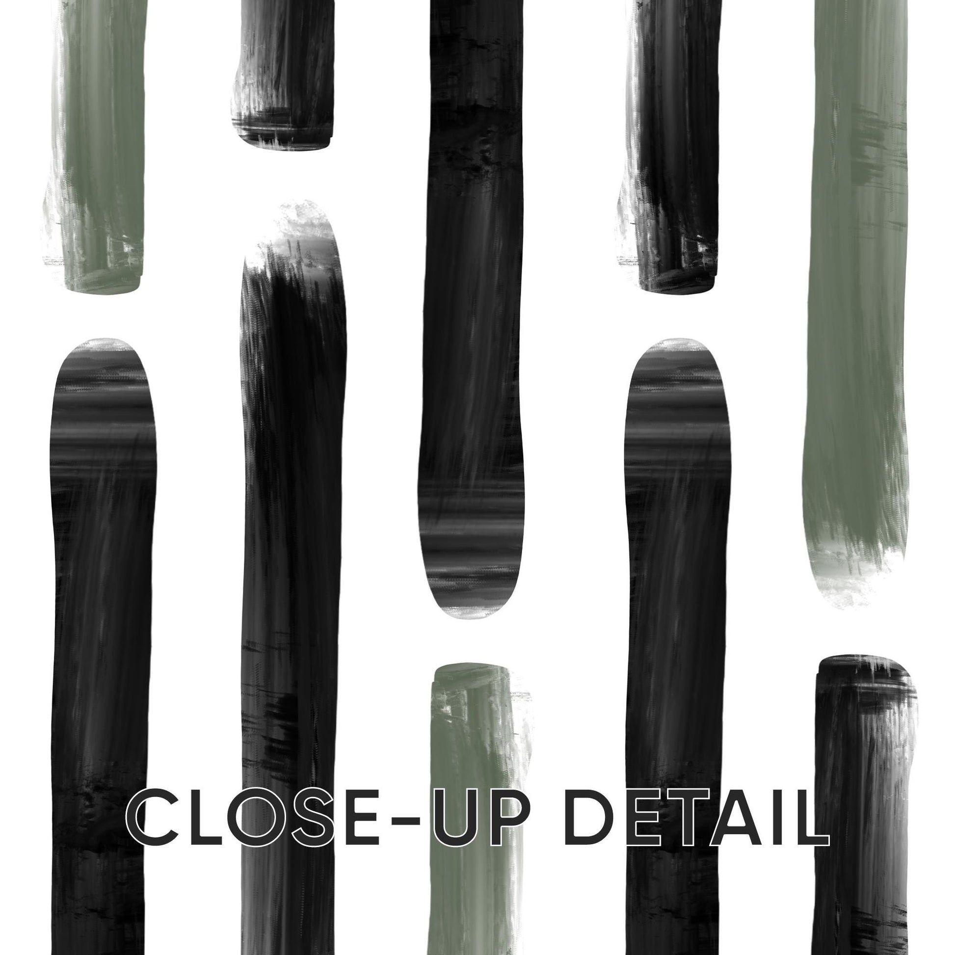 Japandi Abstract Wall Art Set of 3 – Black Green Vertical Prints for Kitchen Living Room, Modern Minimalist Decor B069