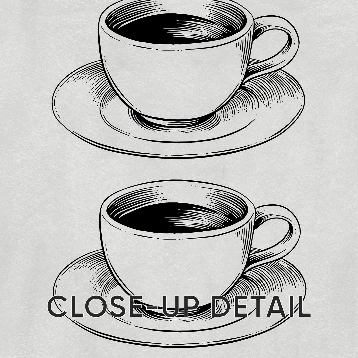 Coffee Croissant Print – Black and White Kitchen Wall Art (Physical Print) D149