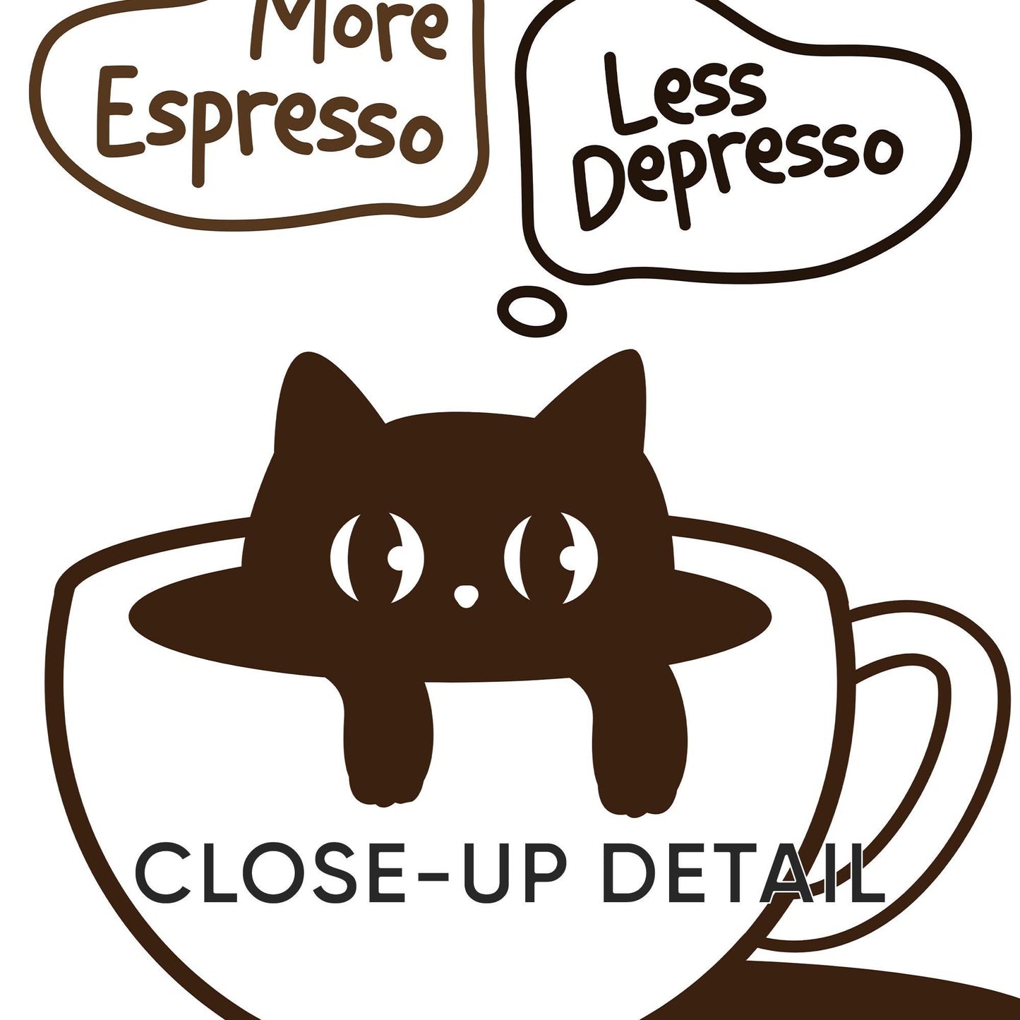 Minimalist Coffee Wall Art, Funny Cat Poster, Retro Kitchen Print, Coffee Shop Sign, Cafe Wall Decor, Coffee Lover Gift D151