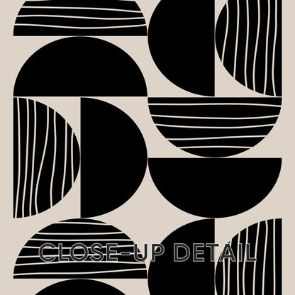 Minimalist Japandi Wall Art Set of 3 – Black and White Unframed Prints, Palm Leaf, Geometric, Abstract Home Decor B067