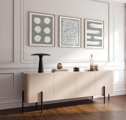Neutral Wall Art Set of 3 – Modern Minimalist Triptych Prints, Scandinavian Decor for Living Room or Kitchen Walls B068