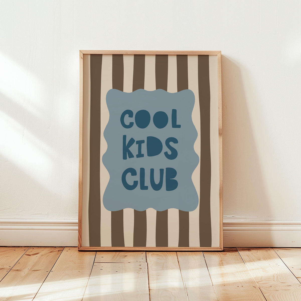Cool Kids Club Print, Striped Kids Room Poster, Playroom Wall Decor MR32