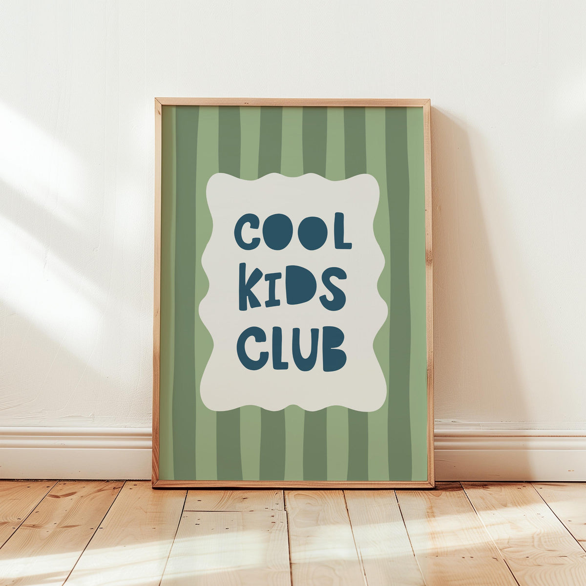 Cool Kids Club Print, Striped Kids Room Poster, Playroom Wall Decor MR32