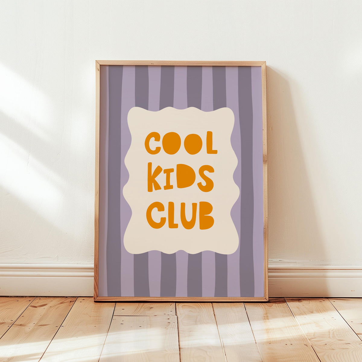 Cool Kids Club Print, Striped Kids Room Poster, Playroom Wall Decor MR32