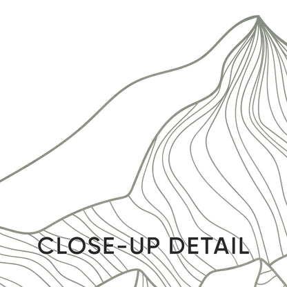 Japandi Mountain Line Art Print Set | Neutral Boho Triptych B092