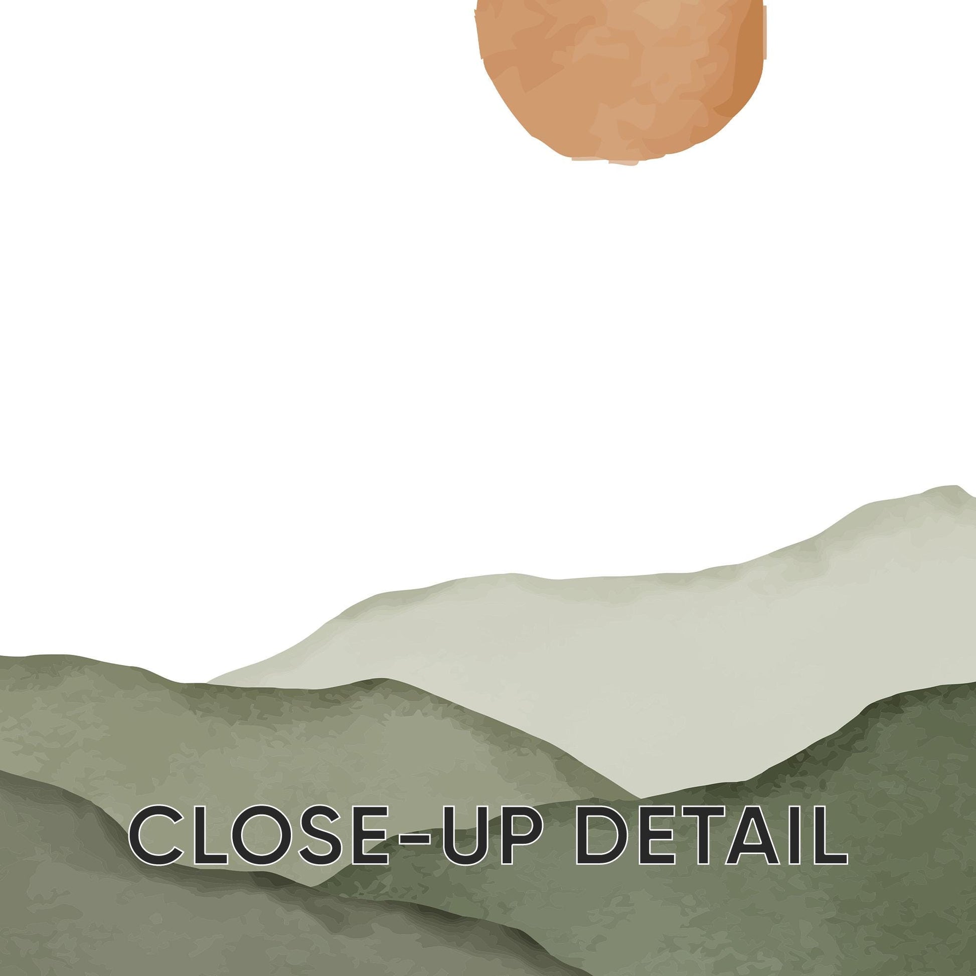 Mountain Wall Art Set of 3, Minimalist Sage Green Prints, Neutral Boho Rising Sun Posters, Japandi Wall Decor B097
