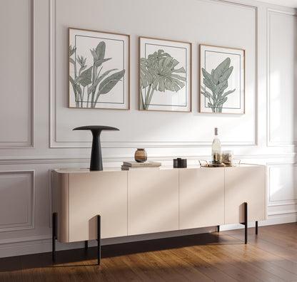 Sage Green Botanical Prints Set, Minimalist Plant Wall Art B143