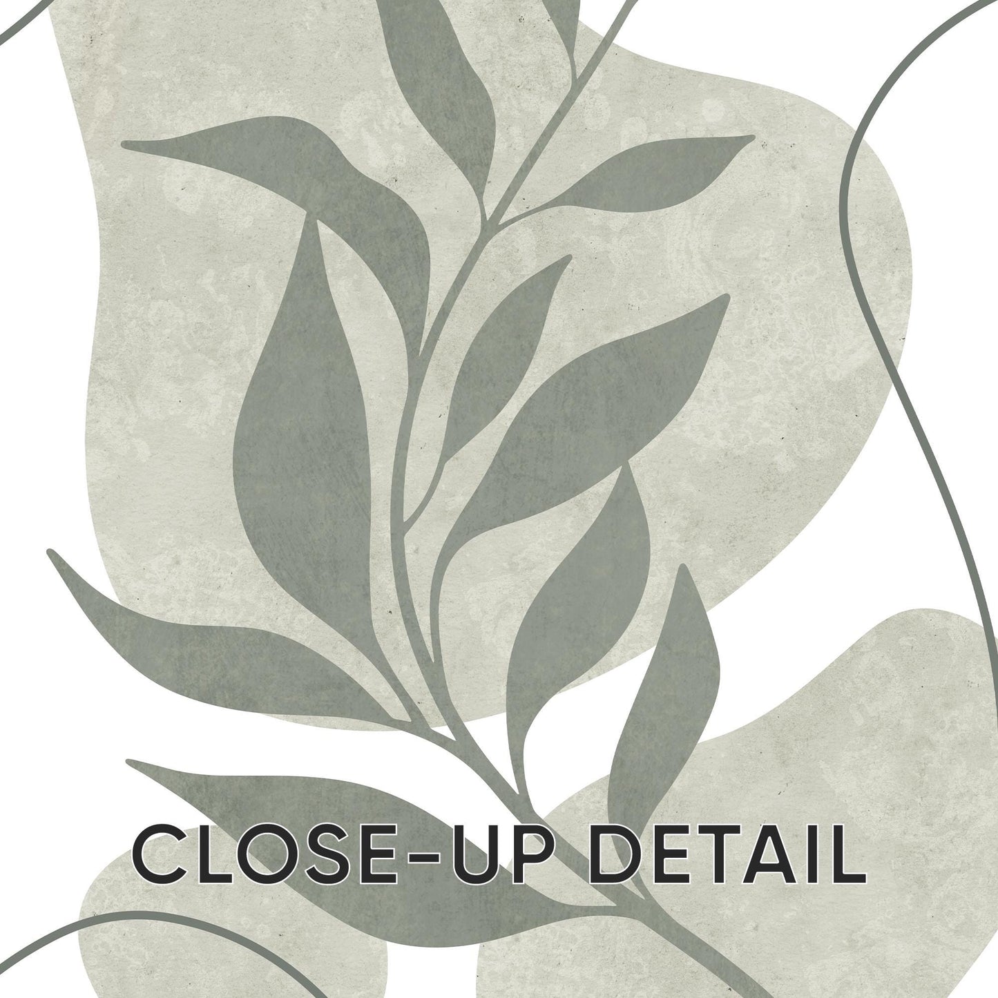 Sage Green Botanical Prints Triptych – Boho Scandi Abstract Leaves Gallery Wall Set, Neutral Leaf Wall Art for Kitchen & Dining B174