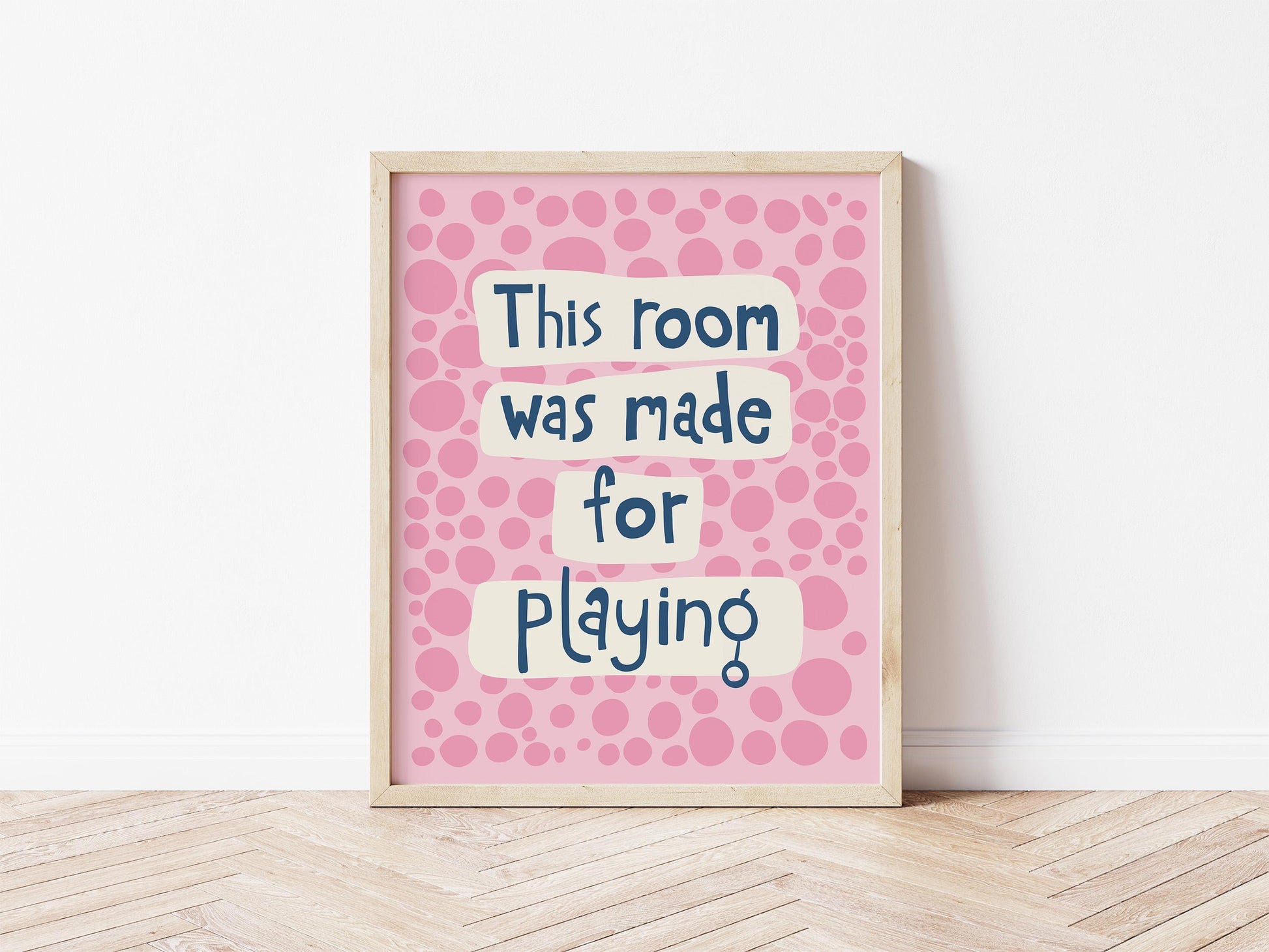 This Room Was Made for Playing Print, Nursery Kids Playroom Colorful Dopamine Poster MR60