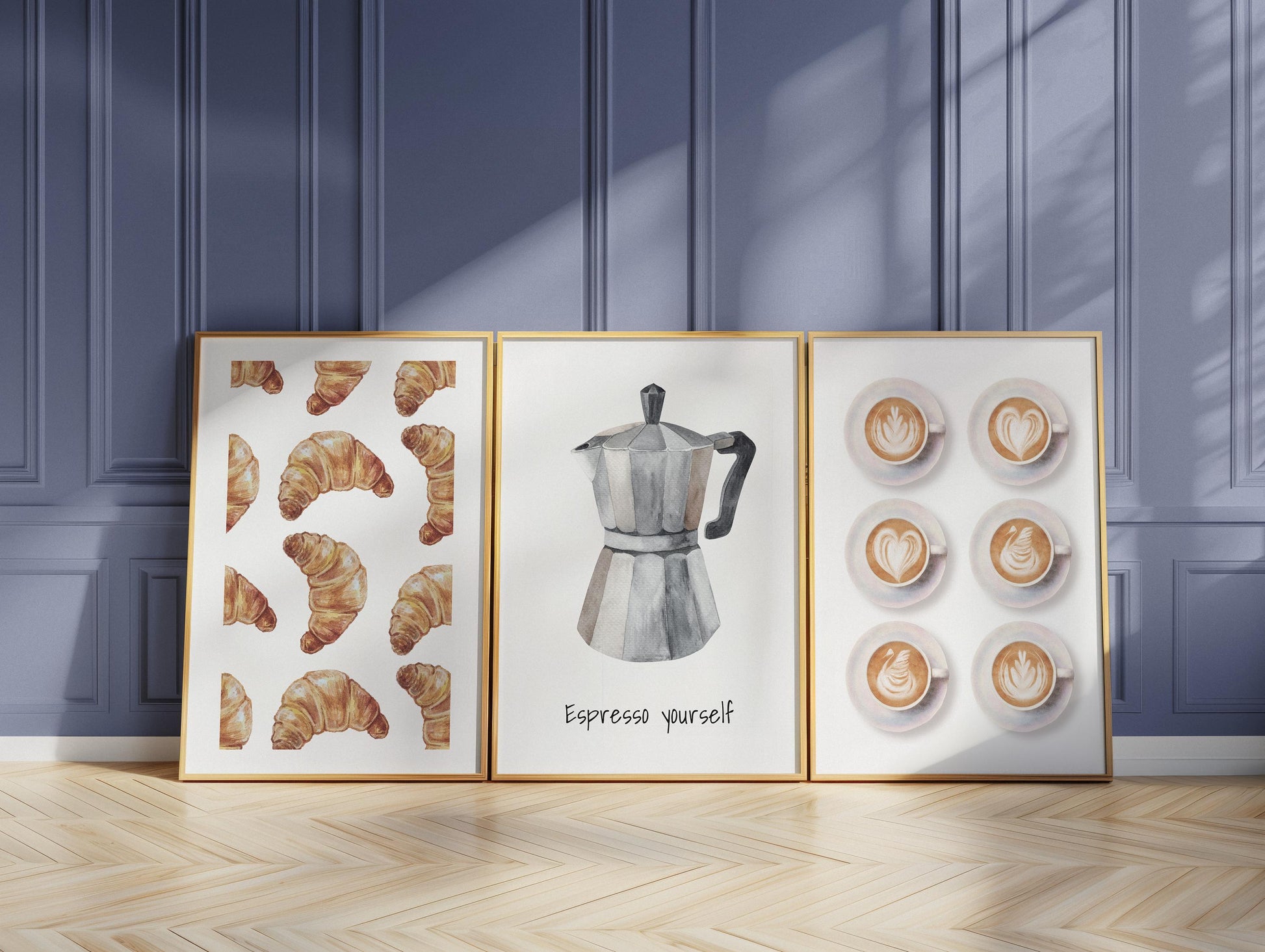 Coffee Wall Art for Kitchen Decor – Dining Room Artwork, Rustic Bakery Prints, Neutral Cafe Wall Decor, Brunch & Coffee Lover Gift D150