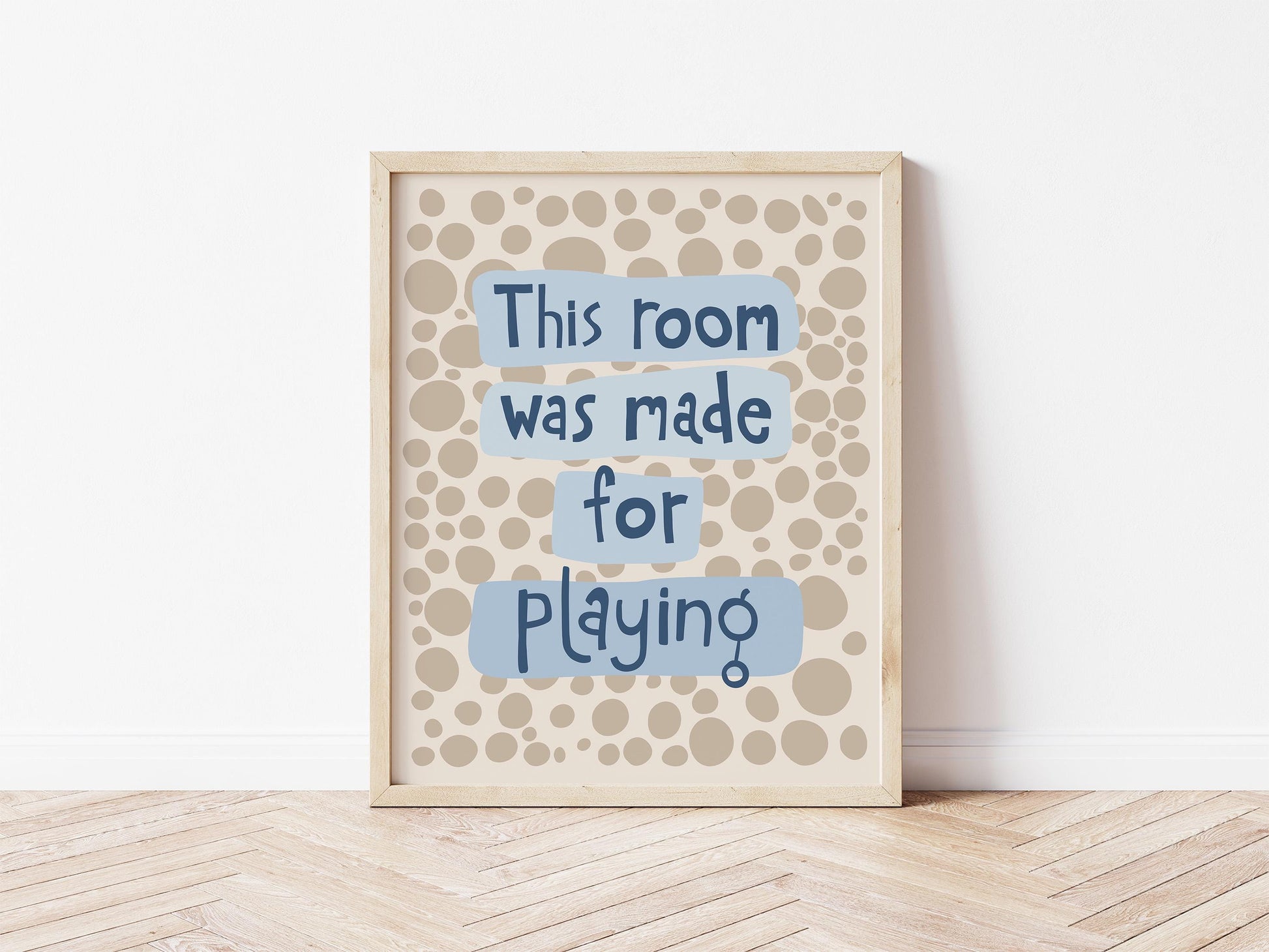 This Room Was Made for Playing Print, Nursery Kids Playroom Colorful Dopamine Poster MR60