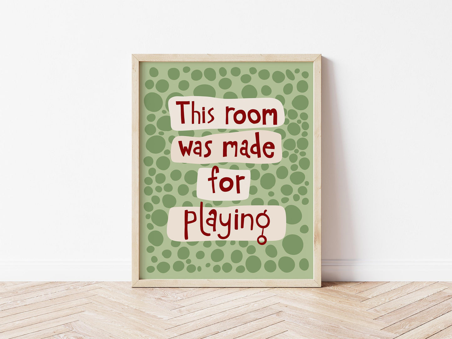 This Room Was Made for Playing Print, Nursery Kids Playroom Colorful Dopamine Poster MR60