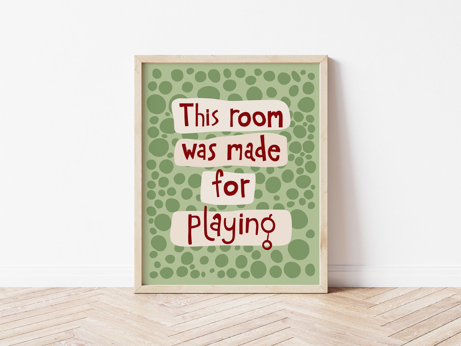 This Room Was Made for Playing Print, Nursery Kids Playroom Colorful Dopamine Poster MR60