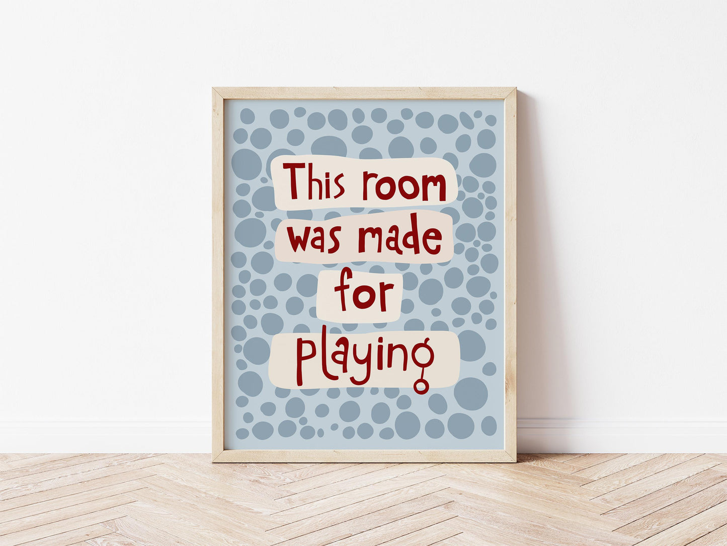This Room Was Made for Playing Print, Nursery Kids Playroom Colorful Dopamine Poster MR60