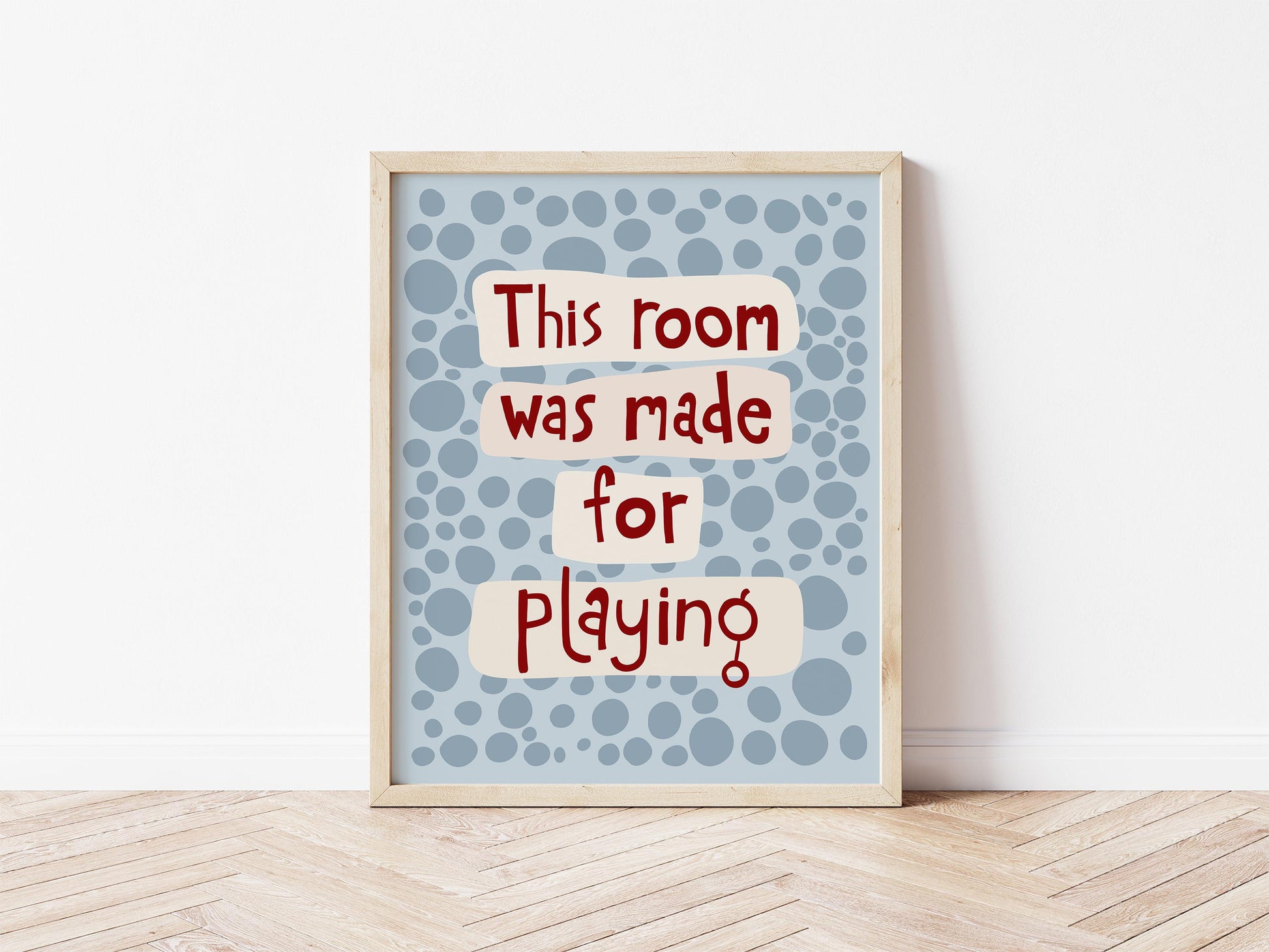 This Room Was Made for Playing Print, Nursery Kids Playroom Colorful Dopamine Poster MR60