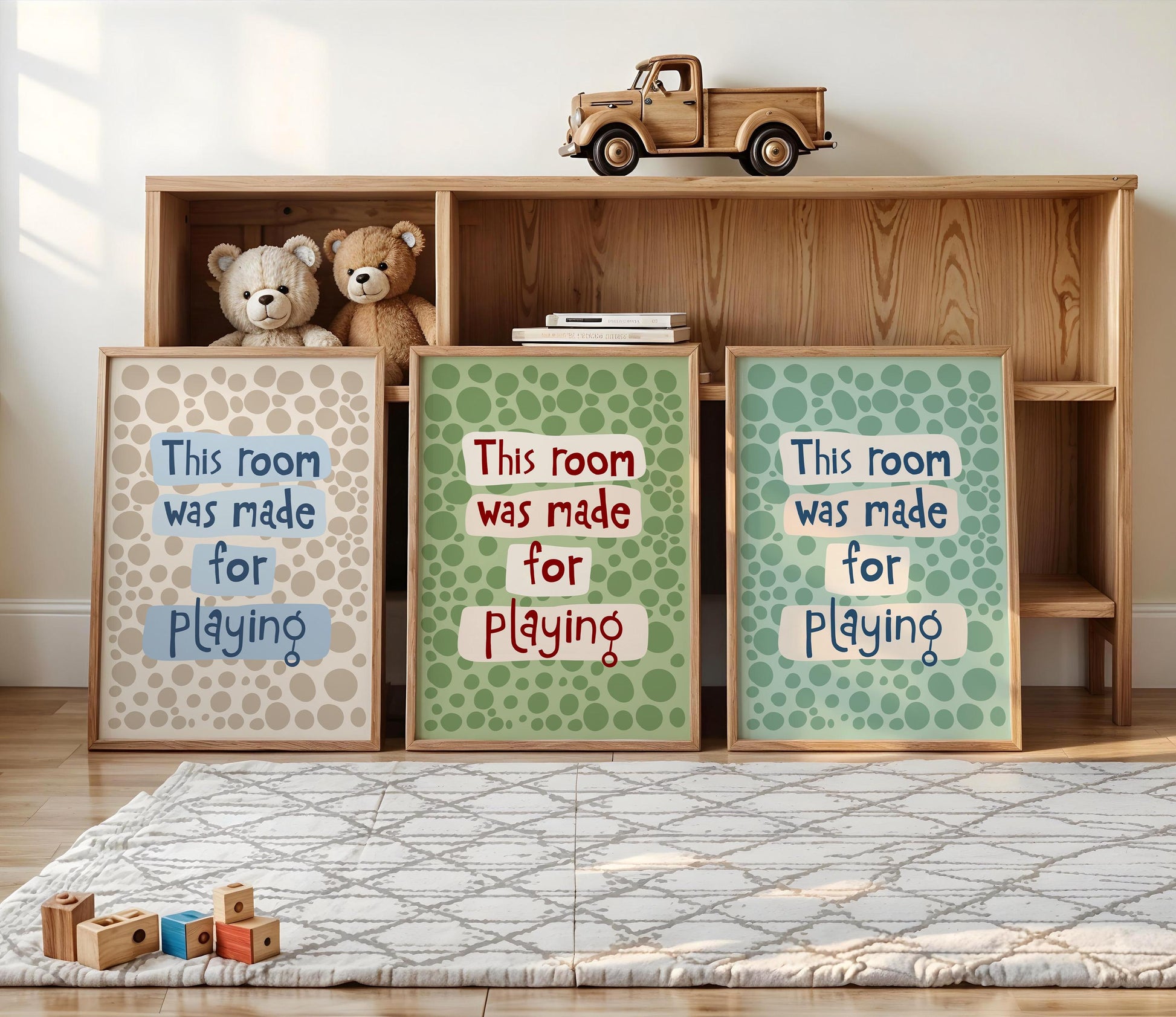 This Room Was Made for Playing Print, Nursery Kids Playroom Colorful Dopamine Poster MR60
