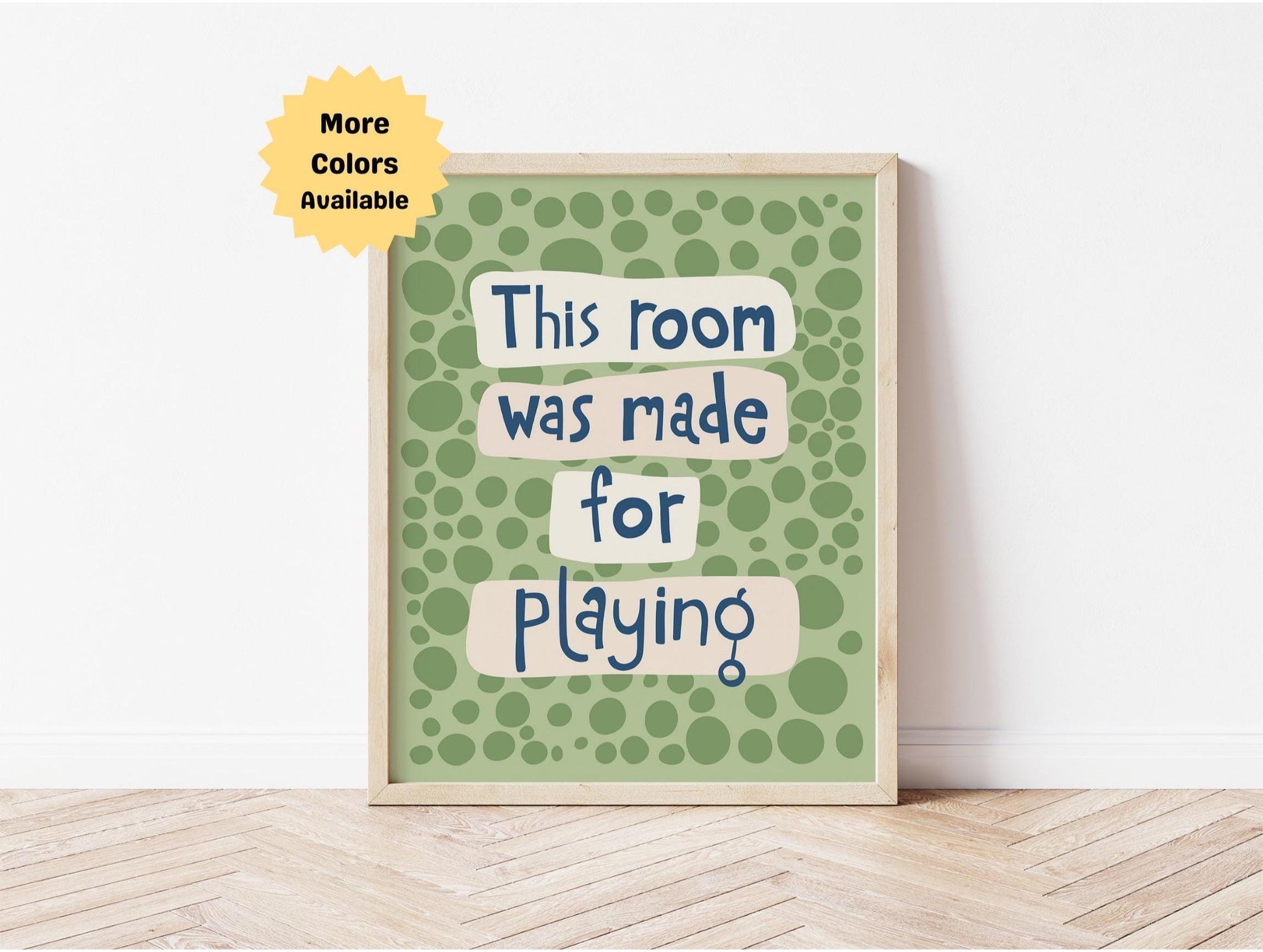 This Room Was Made for Playing Print, Nursery Kids Playroom Colorful Dopamine Poster MR60