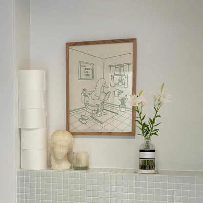Funny Bathroom Print, Duck Wall Art, Cheeky Toilet Humor Decor MR72