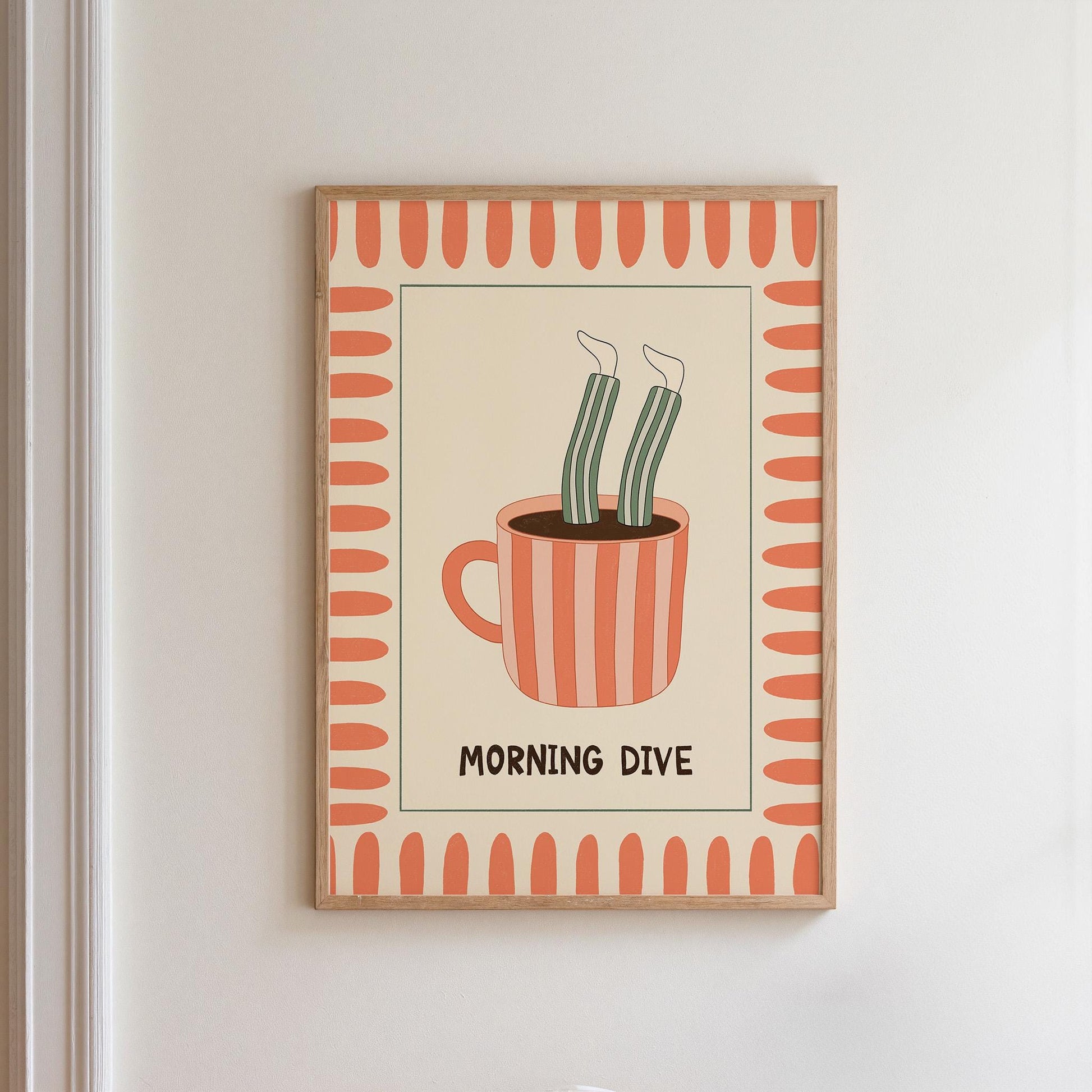 Funny Coffee Poster, Quirky Kitchen Wall Art, Coffee Station Decor, Good Morning Print MR21
