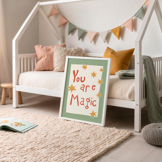 You Are Magic Quote Print: Boho Nursery, Cottagecore Kids Room  MR27