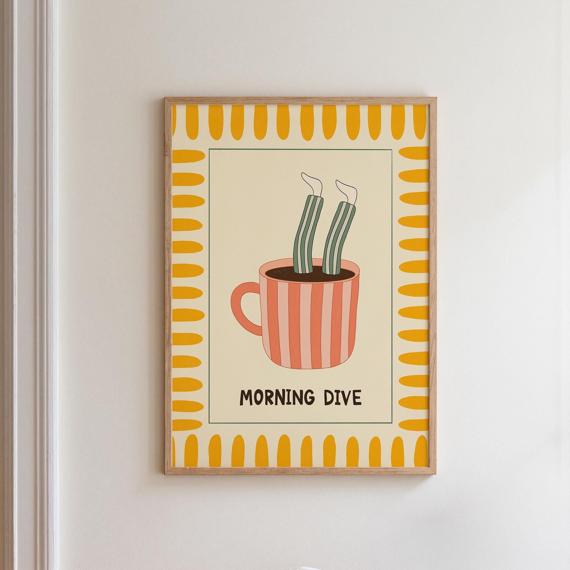 Funny Coffee Poster, Quirky Kitchen Wall Art, Coffee Station Decor, Good Morning Print MR21