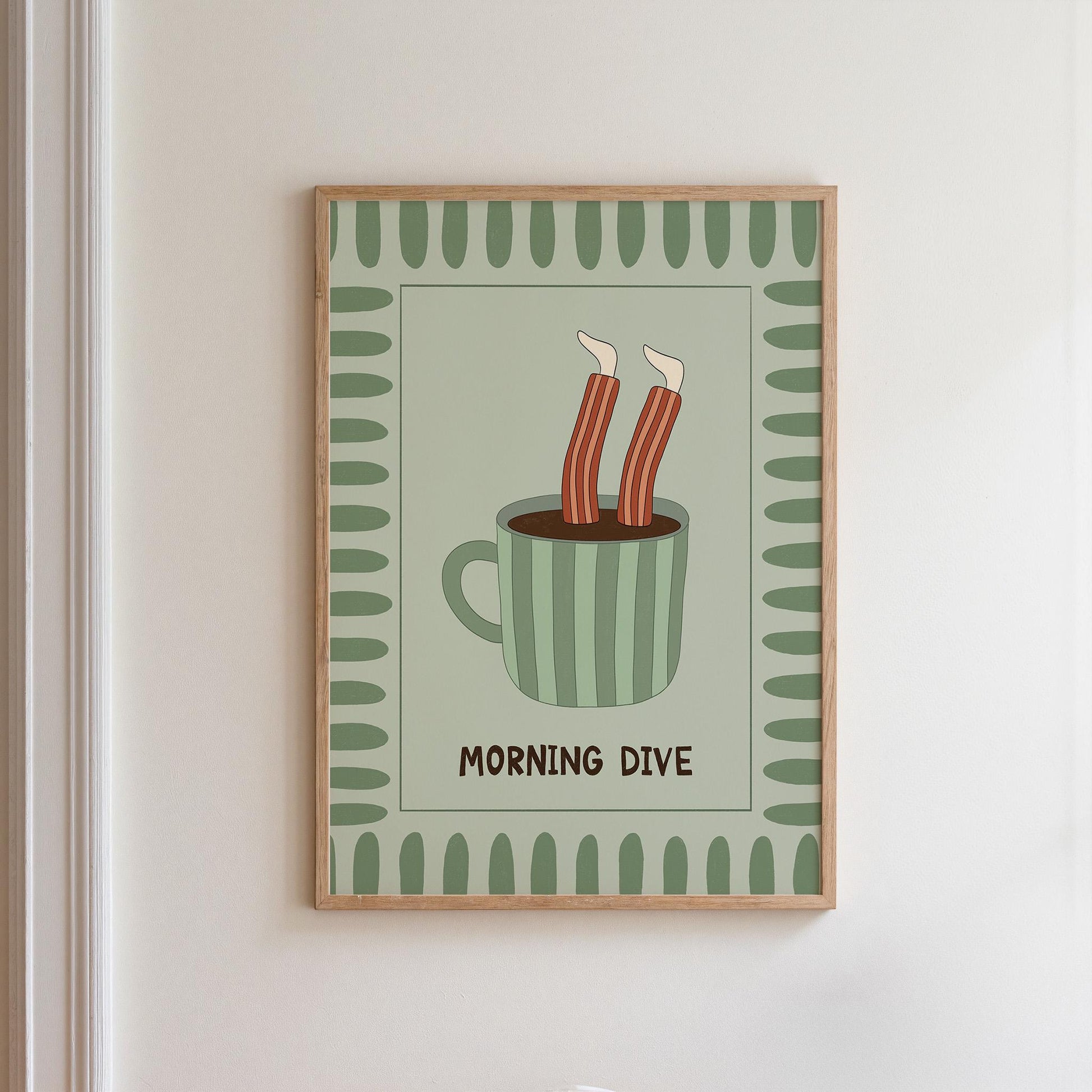 Funny Coffee Poster, Quirky Kitchen Wall Art, Coffee Station Decor, Good Morning Print MR21