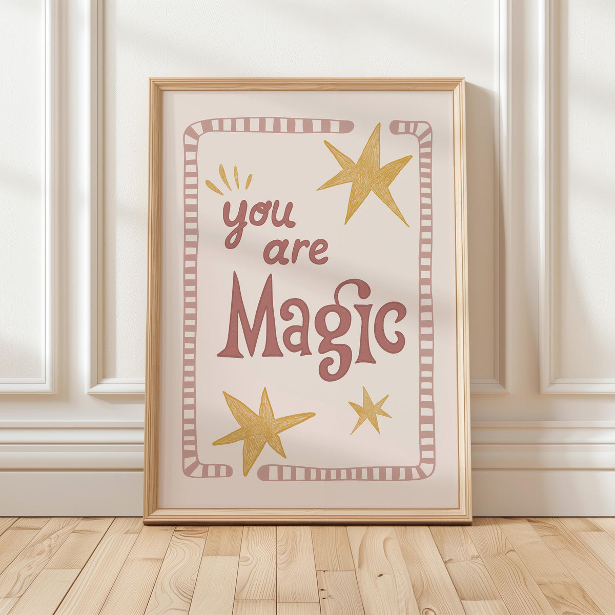 You Are Magic Print, Stars Kids Room Poster, Boho Nursery Wall Decor MR11