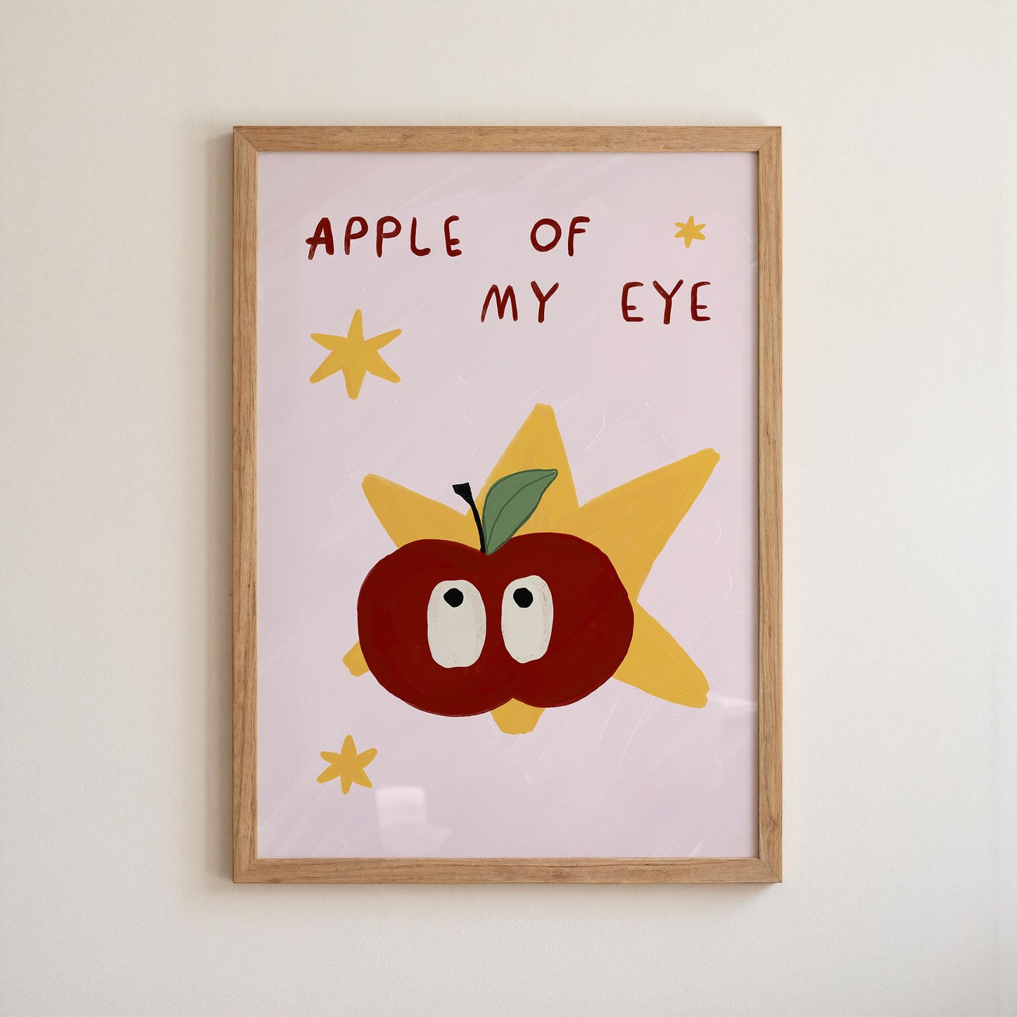 Apple of My Eye Nursery Wall Art, Baby Shower Gift, Playroom Decor (MR86)