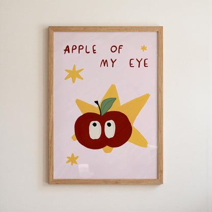 Apple of My Eye Nursery Wall Art, Baby Shower Gift, Playroom Decor (MR86)