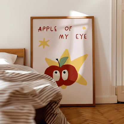 Apple of My Eye Nursery Wall Art, Baby Shower Gift, Playroom Decor (MR86)