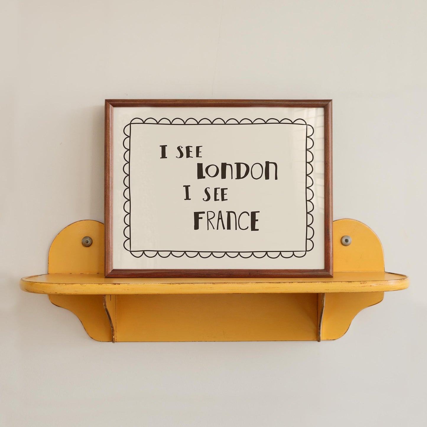 I See London I See France Print, Funny Toilet Poster, Powder Room Decor MR34