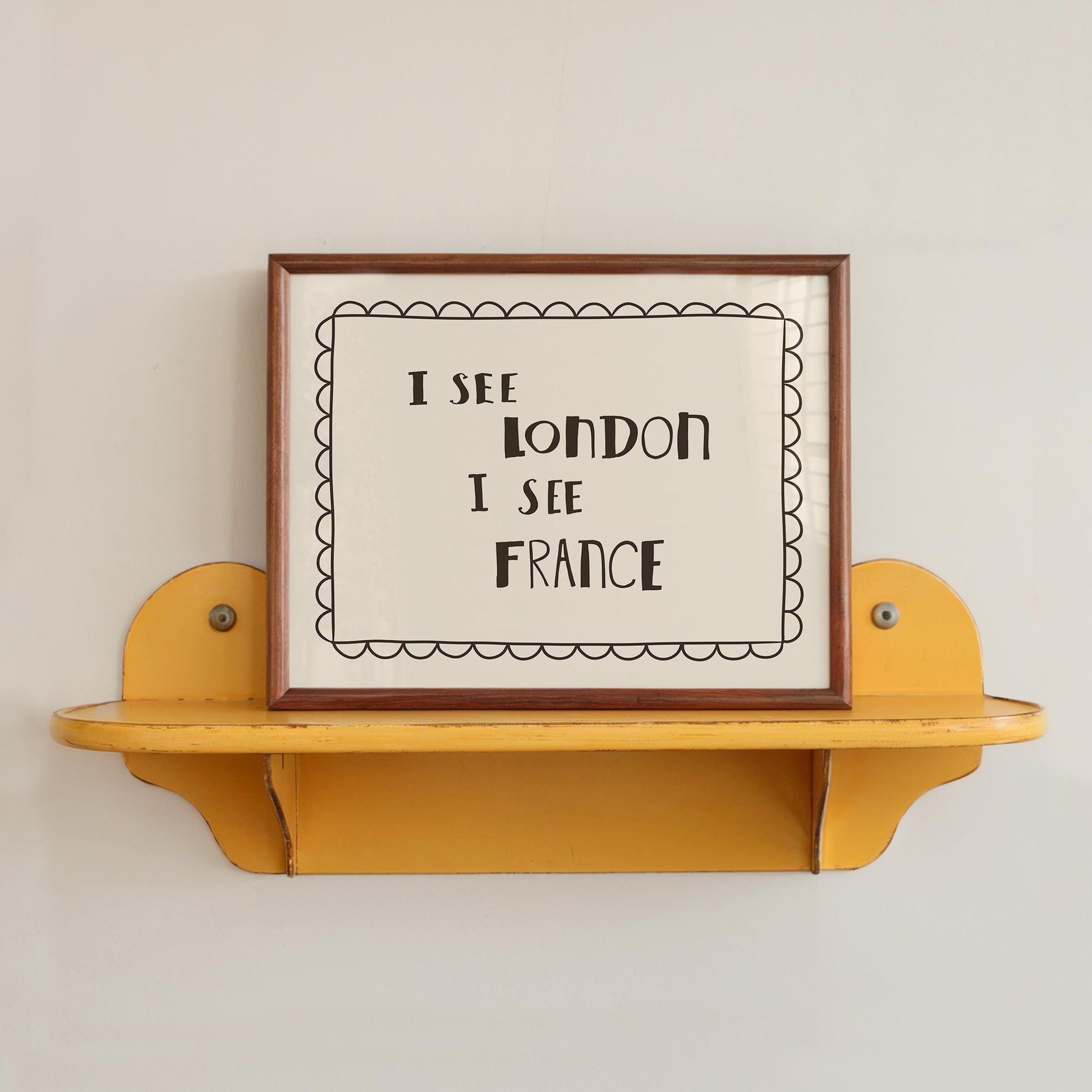 I See London I See France Print, Funny Toilet Poster, Powder Room Decor MR34