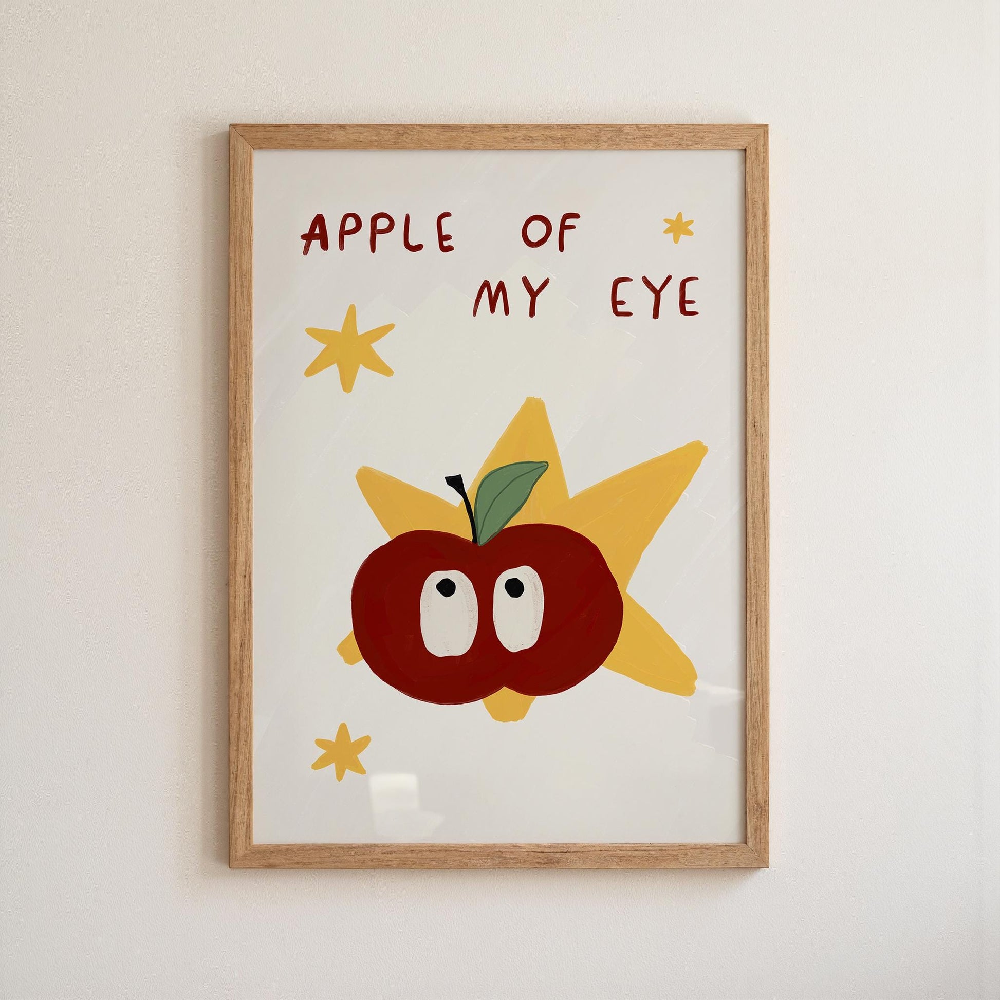 Apple of My Eye Nursery Wall Art, Baby Shower Gift, Playroom Decor (MR86)