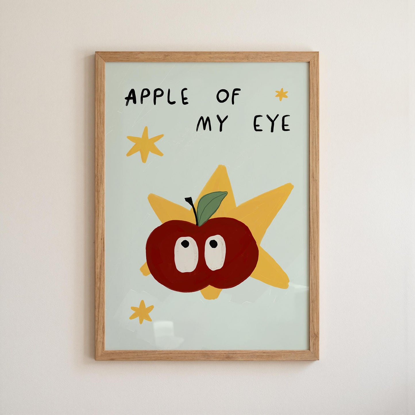Apple of My Eye Nursery Wall Art, Baby Shower Gift, Playroom Decor (MR86)