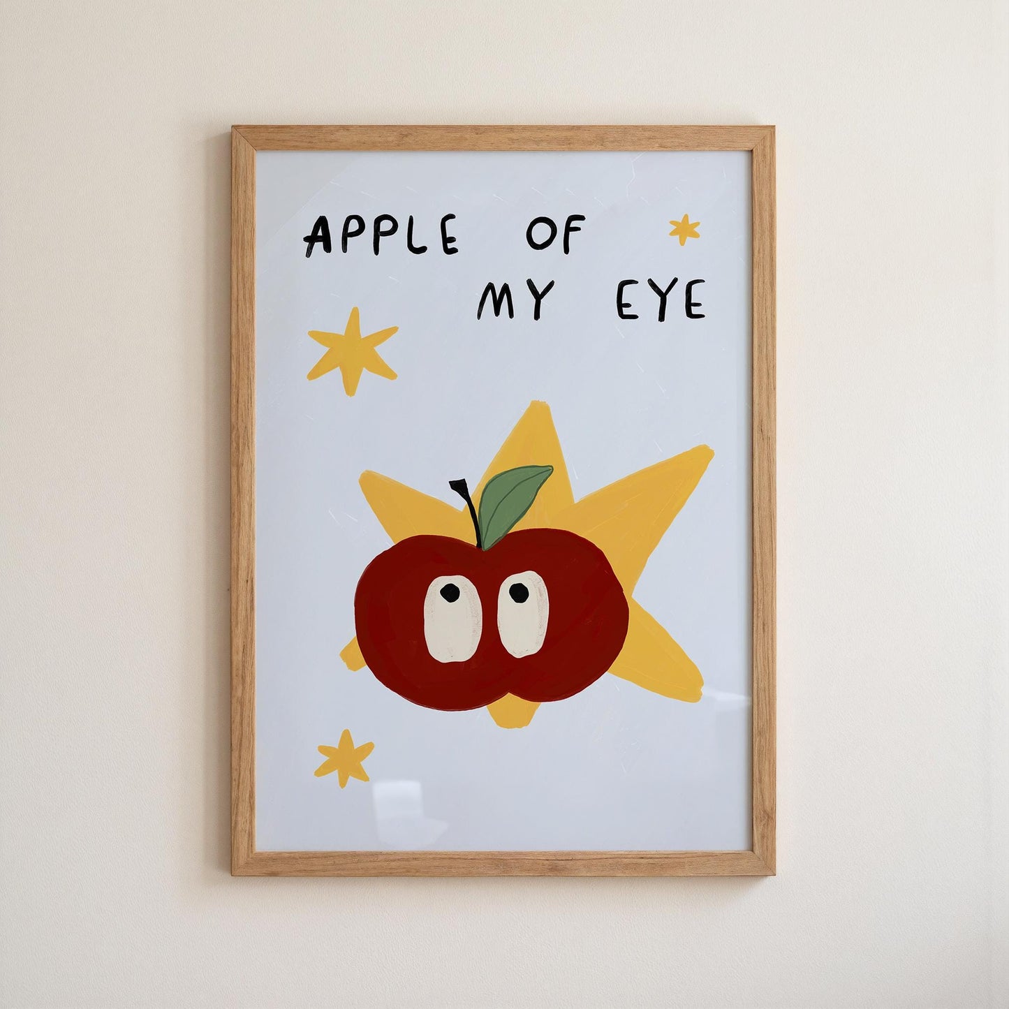 Apple of My Eye Nursery Wall Art, Baby Shower Gift, Playroom Decor (MR86)