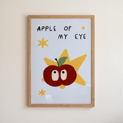 Apple of My Eye Nursery Wall Art, Baby Shower Gift, Playroom Decor (MR86)
