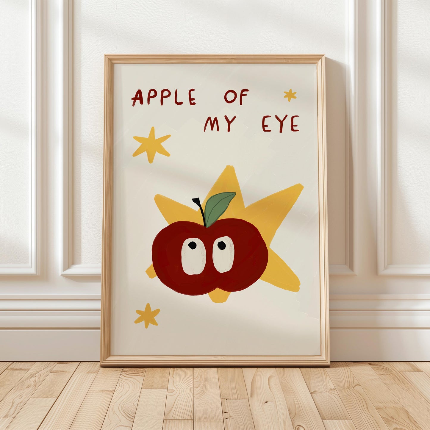 Apple of My Eye Nursery Wall Art, Baby Shower Gift, Playroom Decor (MR86)